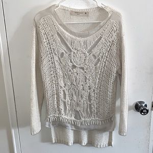 ZARA knit cream sweater size medium